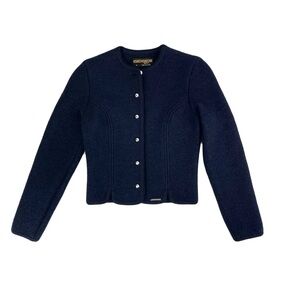 Geiger Vintage Women's Boiled  pure laine Wool Jacket - Navy size 6